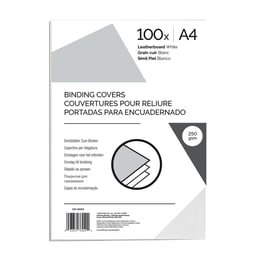 Fellowes Корици за подвързване, картонени, А4 210 g/m2, бели, 100 броя