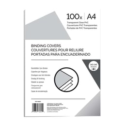 Fellowes Корици за подвързване, PVC, А4, 150 микрона, прозрачни, 100 броя
