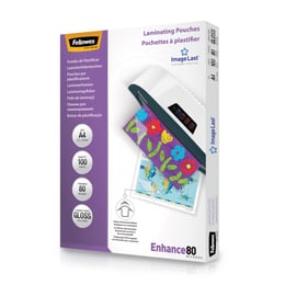 Fellowes Фолио за ламиниране, A4, 80 микрона, 100 броя