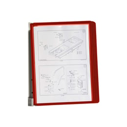 Durable Информационна система Vario Magnetic Wall, A4, с 5 джоба, червена