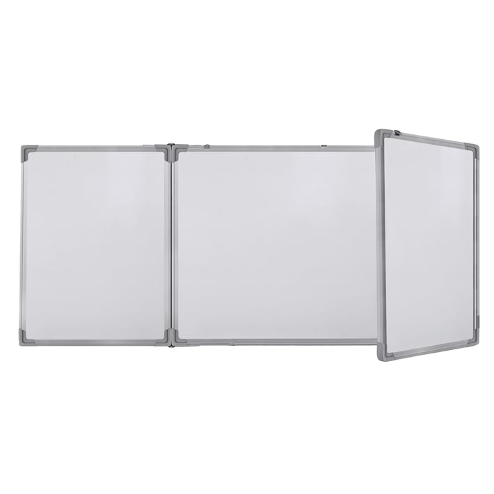 Top Office Бяла дъска, 120 x 360 (90 + 180 + 90) cm, тройна, магнитна, с алуминиева рамка