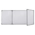 Top Office Бяла дъска, 120 x 360 (90 + 180 + 90) cm, тройна, магнитна, с алуминиева рамка