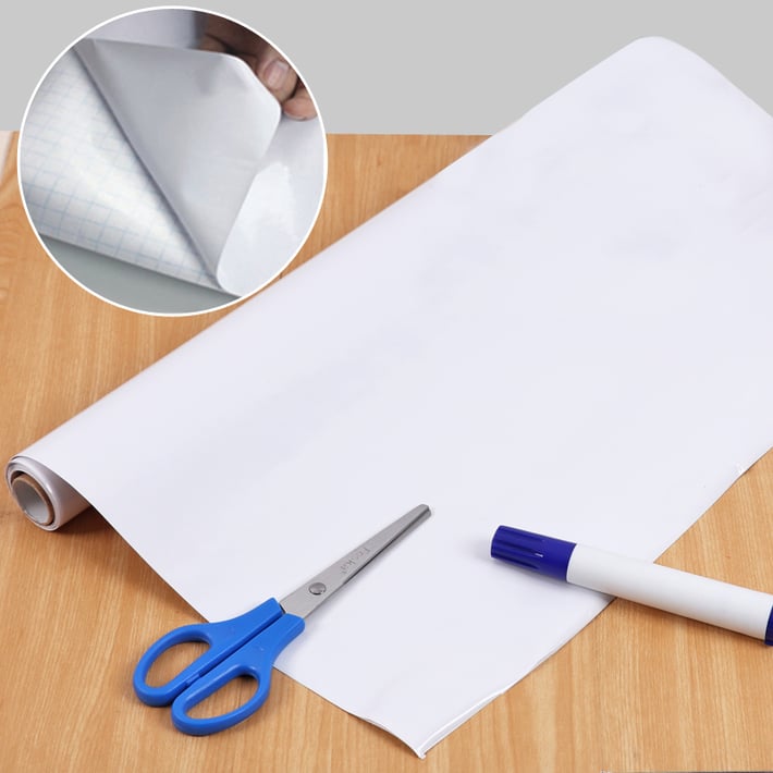 Foska Самозалепващо фолио за писане Whiteboard, широчина 45 cm, дължина 2 m, с включен маркер