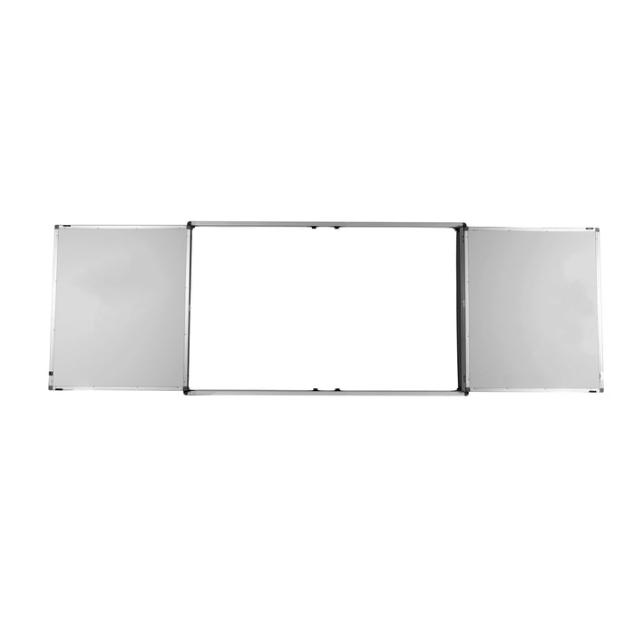 Office 1 Система бяла дъска Wings, магнитна, с 2 крила, за дисплей 65''
