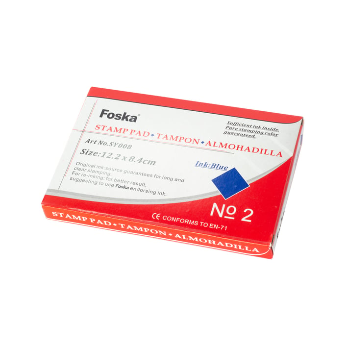 Foska Тампон за печат, № 2, 84 х 122 mm, син