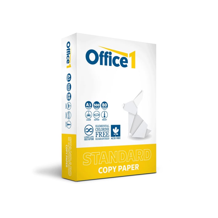 Office 1 Копирна хартия Standard, A3, 80 g/m2, 500 листа