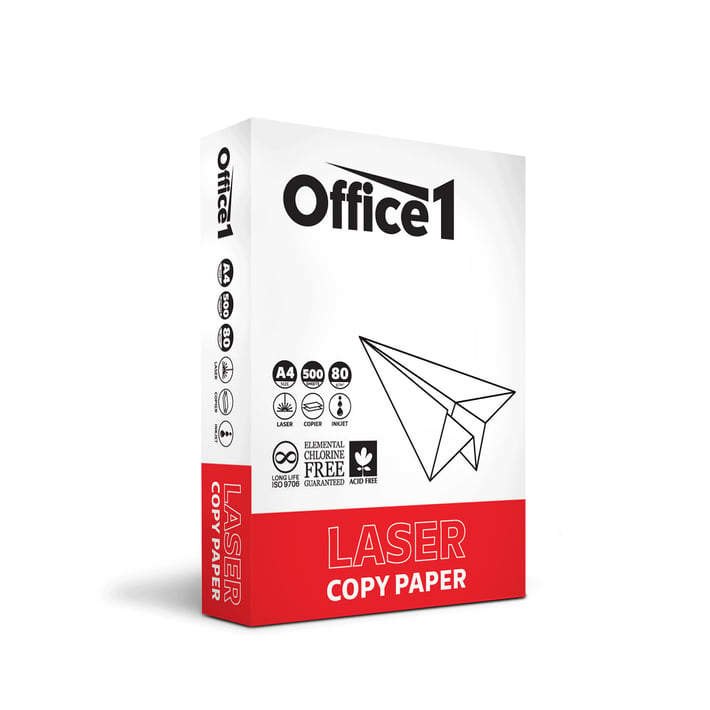 Office 1 Копирна хартия Laser Copy, A4, 80 g/m2, 500 листа