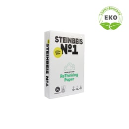 Steinbeis Копирна хартия N1, ISO 55, 100% рециклирана, A4, 80 g/m2, 500 листа, 5 пакета