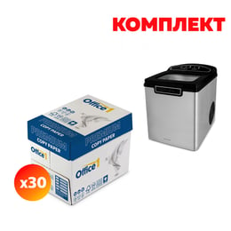 Office 1 Копирна хартия Premium, A4, 80 g/m2, 30 кашона, в комплект със Sencor Машина за кубчета лед SIM3500SS, 105 W, 12 kg