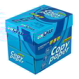 Unofax Копирна хартия, A4, 80 g/m2, 500 листа, 5 пакета