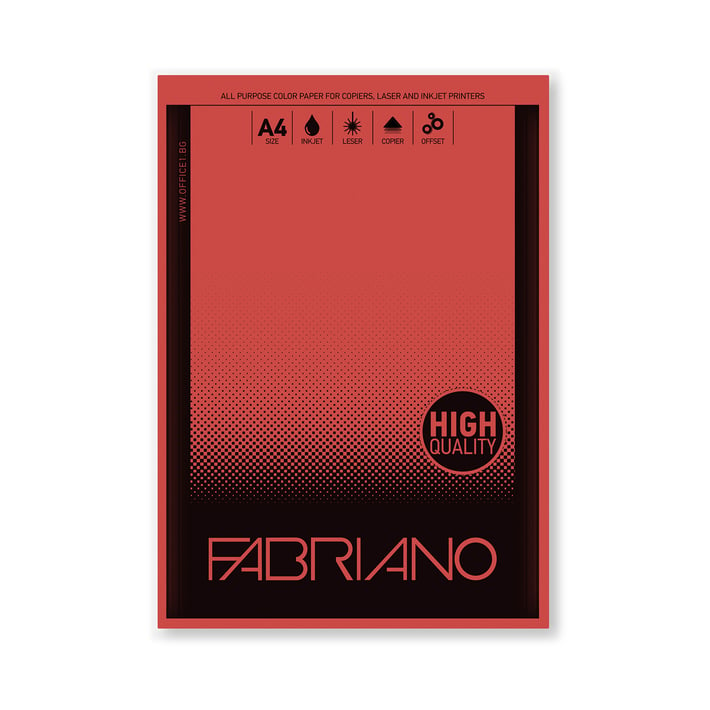 Fabriano Копирен картон, A4, 160 g/m2, червен, 50 листа