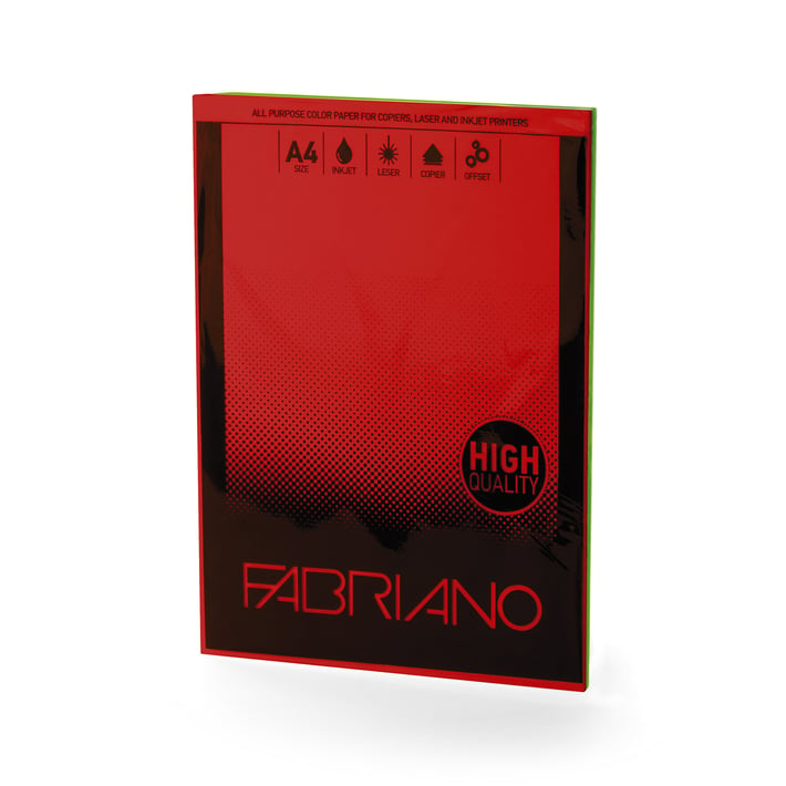 Fabriano Копирен картон, A4, 160 g/m2, наситени цветове, 5 цвята, 50 листа