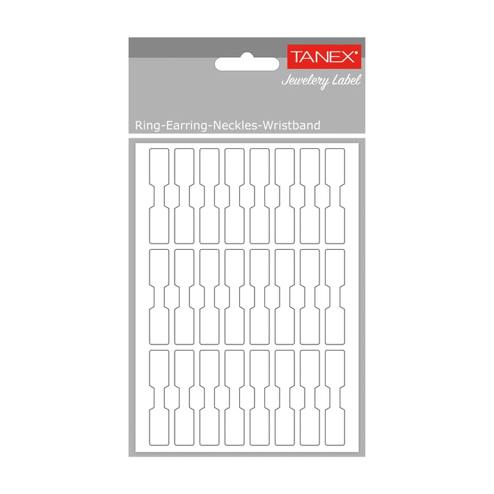 Tanex Самозалепващи етикети, 49 x 10 mm, за ръчно надписване, 24 броя, 10 листа