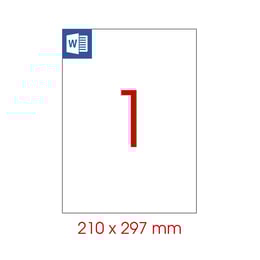 Tanex Самозалепващи етикети, A4, 210 x 297 mm, прозрачни, 25 листа