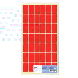 Office 1 Самозалепващи се етикети за цени, 17 x 30 mm, червени, 420 броя