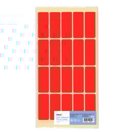 Office 1 Самозалепващи се етикети за цени, 21 x 51 mm, червени, 200 броя