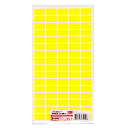 Top Office Самозалепващи етикети за цени, 12 x 22 mm, жълти, 800 броя