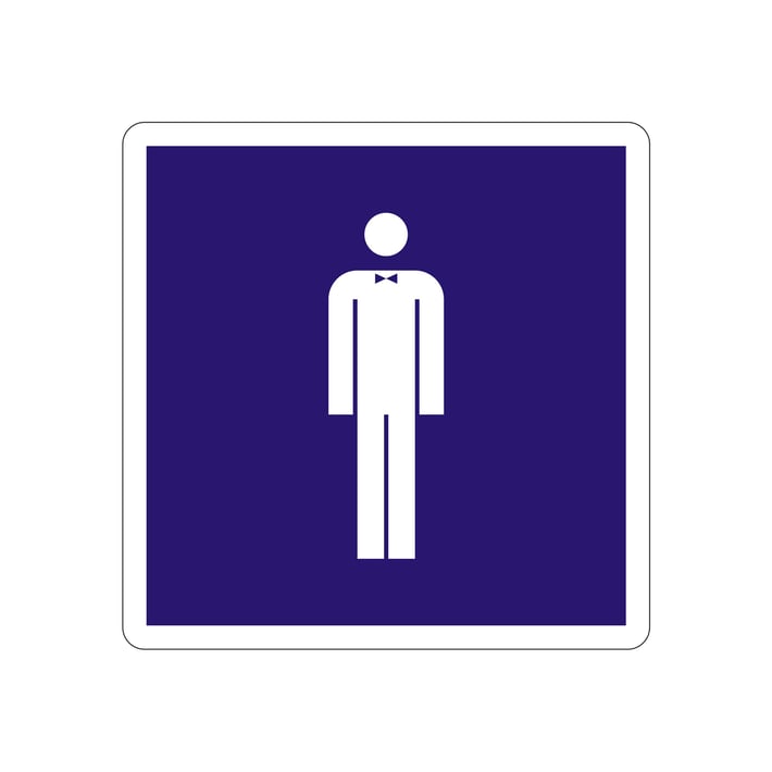 Office 1 Самозалепващ етикет, пиктограма „Мъже“