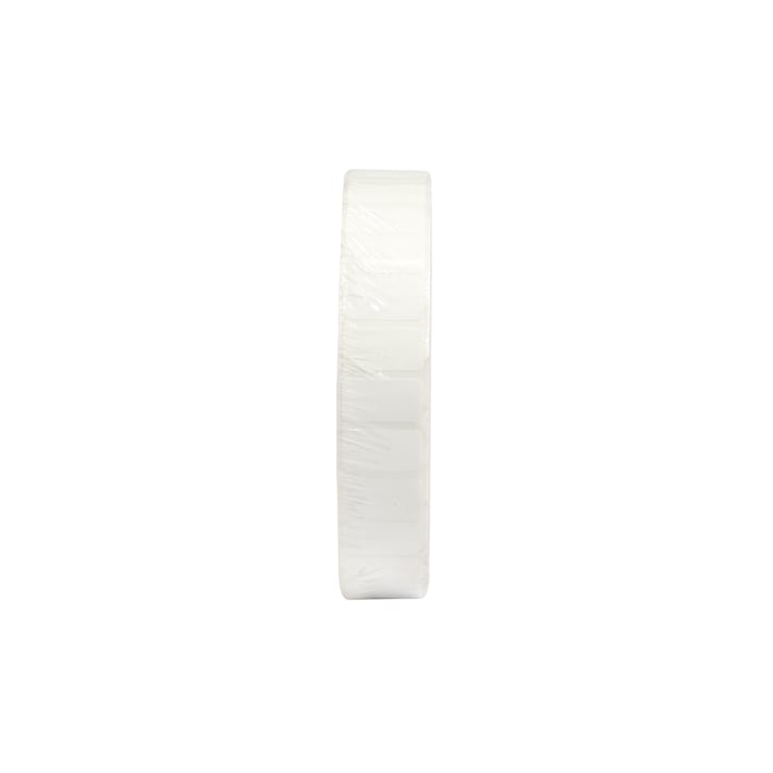 Самозалепващи етикети, 22 x 12 mm, шпула 40 mm, полиетиленови, гланцирани, бели, 5000 броя