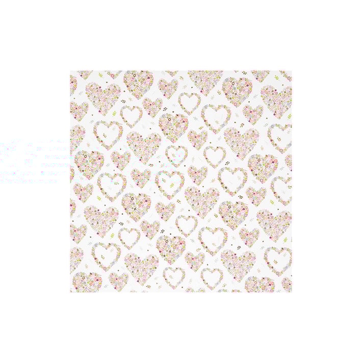 Goldbuch Хартия за опаковане, 50 х 70 cm, сърца с цветя