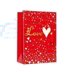Подаръчна торбичка Love, 26 х 32 х 12 cm, червена