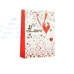 Подаръчна торбичка Love 31 х 44 х 12 cm, снежнобяла