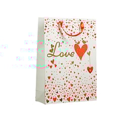 Подаръчна торбичка Love 31 х 44 х 12 cm, бяла