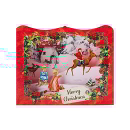 Gespaensterwald 3D Картичка Merry Christmas, червена