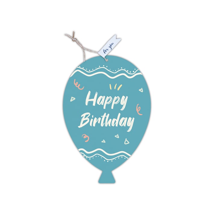 Gespaensterwald Картичка-таг Happy Birthday, балон