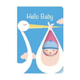 Gespaensterwald Картичка Fun-Cut, Hello Baby, синя