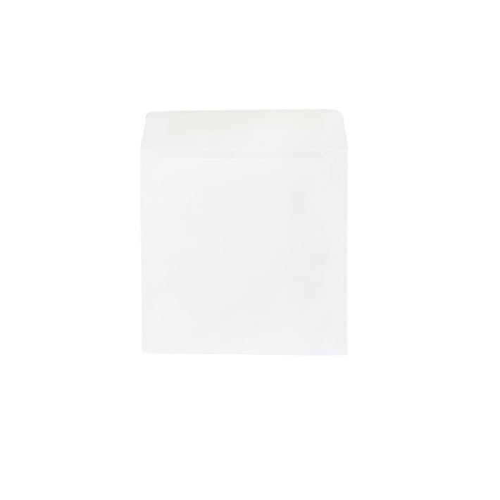 Top Office Плик за CD/DVD, 125 x 125 mm, хартиен, с прозорец, със самозалепваща лента, бял, 100 броя