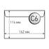 Top Office Пощенски плик, C6, 114 x 162 mm, хартиен, със самозалепваща лента, бял, 1000 броя