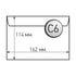 Office 1 Плик, C6, 114 x 162 mm, хартиен, със самозалепваща лента, бял, 25 броя