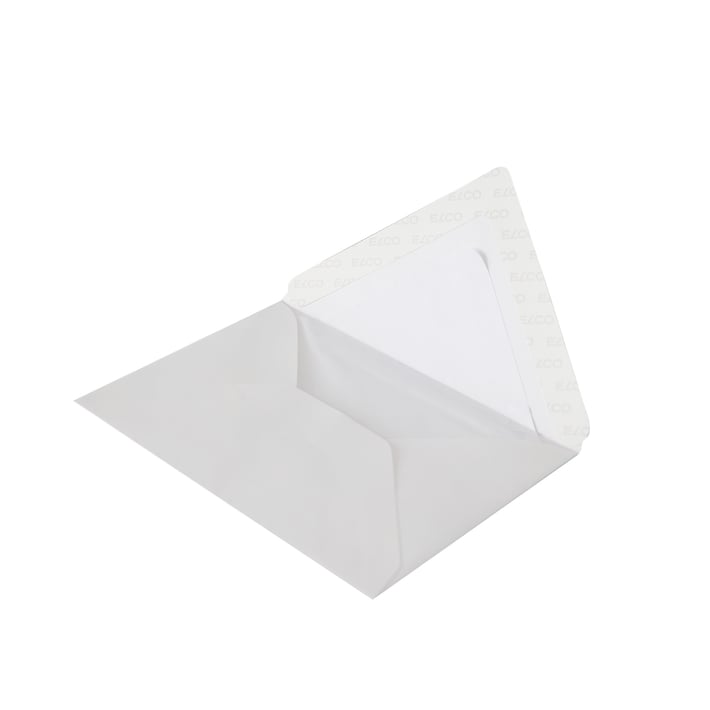 Elco Пощенски плик с воден знак, C6, 114 х 162 mm, 100 g, триъгълен капак със самозалепваща лента, бял, 25 броя