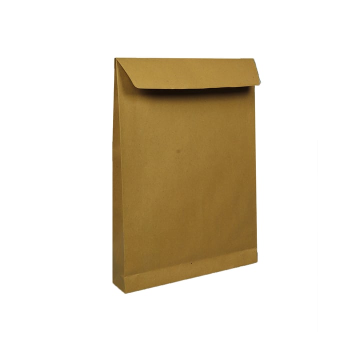 Office 1 Плик, B4, 250 x 353 mm, хартиен, с разширение, със самозалепваща лента, кафяв, 10 броя