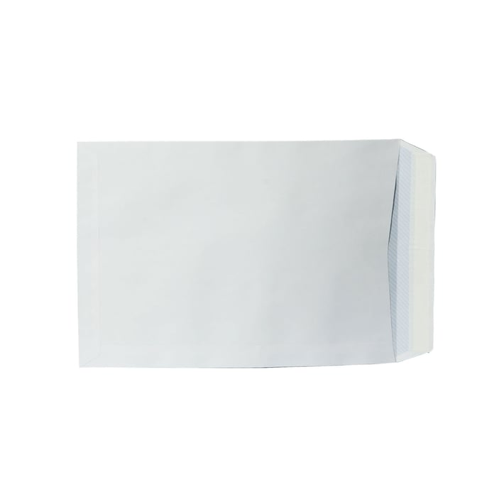 Office 1 Плик, E4, 280 x 400 mm, хартиен, със самозалепваща лента, бял, 10 броя