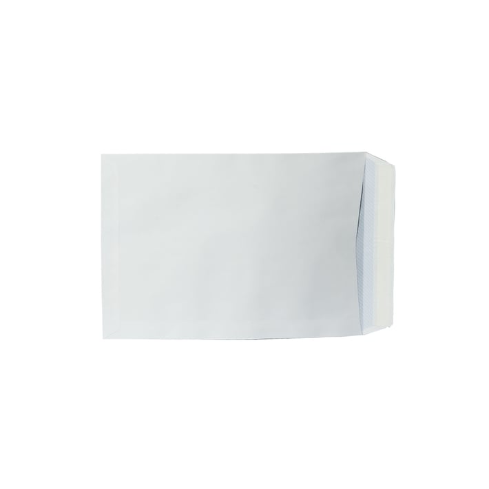 Office 1 Плик, B5, 175 x 250 mm, хартиен, със самозалепваща лента, бял, 50 броя