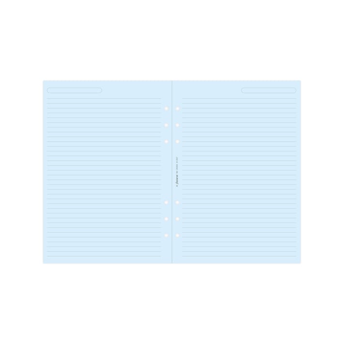 Filofax Пълнител за органайзер, A5, на редове, сини листове