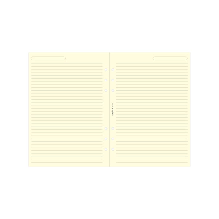 Filofax Пълнител за органайзер, A5, на редове, кремави листове
