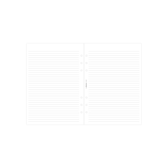 Filofax Пълнител за органайзер, A5, на редове, бели листове
