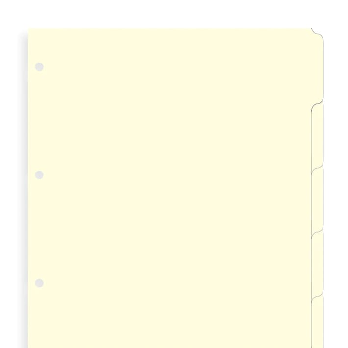 Filofax Разделител за органайзер, A4, с 6 раздела, кремав