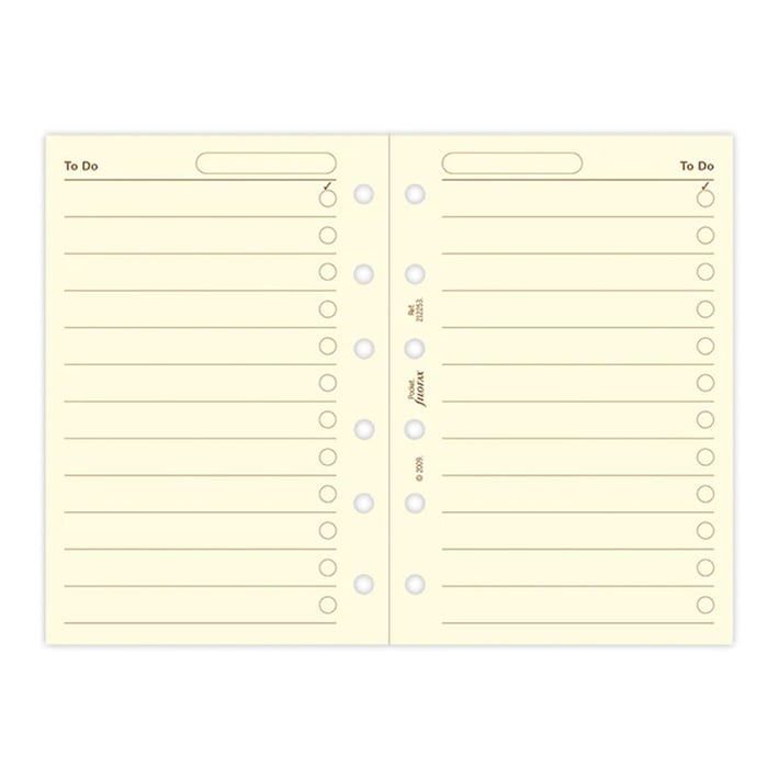 Filofax Пълнител за органайзер Cotton Cream Pocket, за задачи