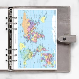 Filofax Пълнител за органайзер, A5, карта на света