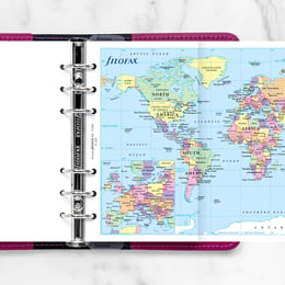 Filofax Пълнител за органайзер Personal, карта на света