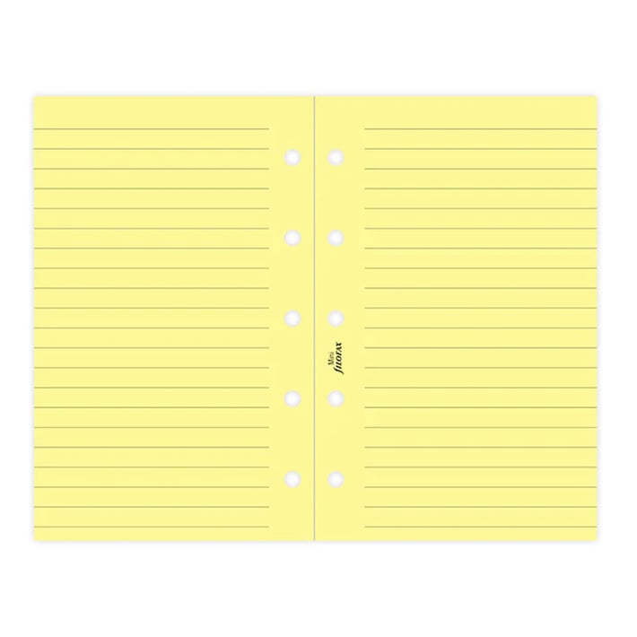 Filofax Пълнител за мини органайзер, на редове, жълт