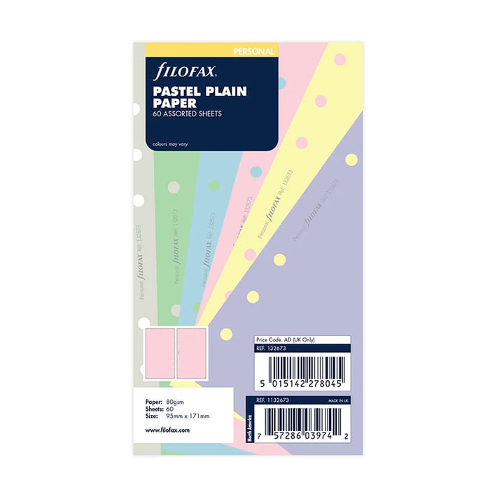 Filofax Пълнител за органайзер Pastel Personal, цветен