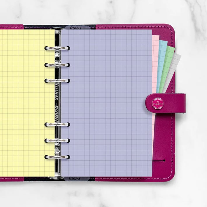 Filofax Пълнител за органайзер Pastel Personal, на квадратчета, цветен