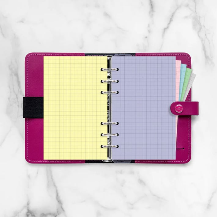 Filofax Пълнител за органайзер Pastel Personal, на квадратчета, цветен