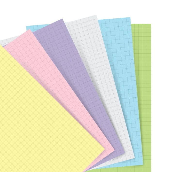 Filofax Пълнител за органайзер Pastel Personal, на квадратчета, цветен