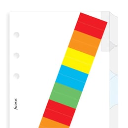 Filofax Пълнител за органайзер Personal, бял, с цветни индекси
